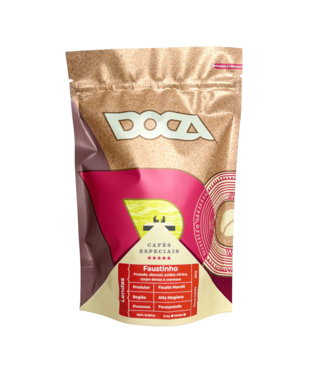 CAFÉ DOCA FAUSTINHO FERMENTADO 250g - 87 PONTOS