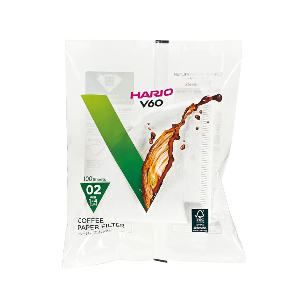 FILTRO DE PAPEL HARIO V60 02 - 100 UNIDADES